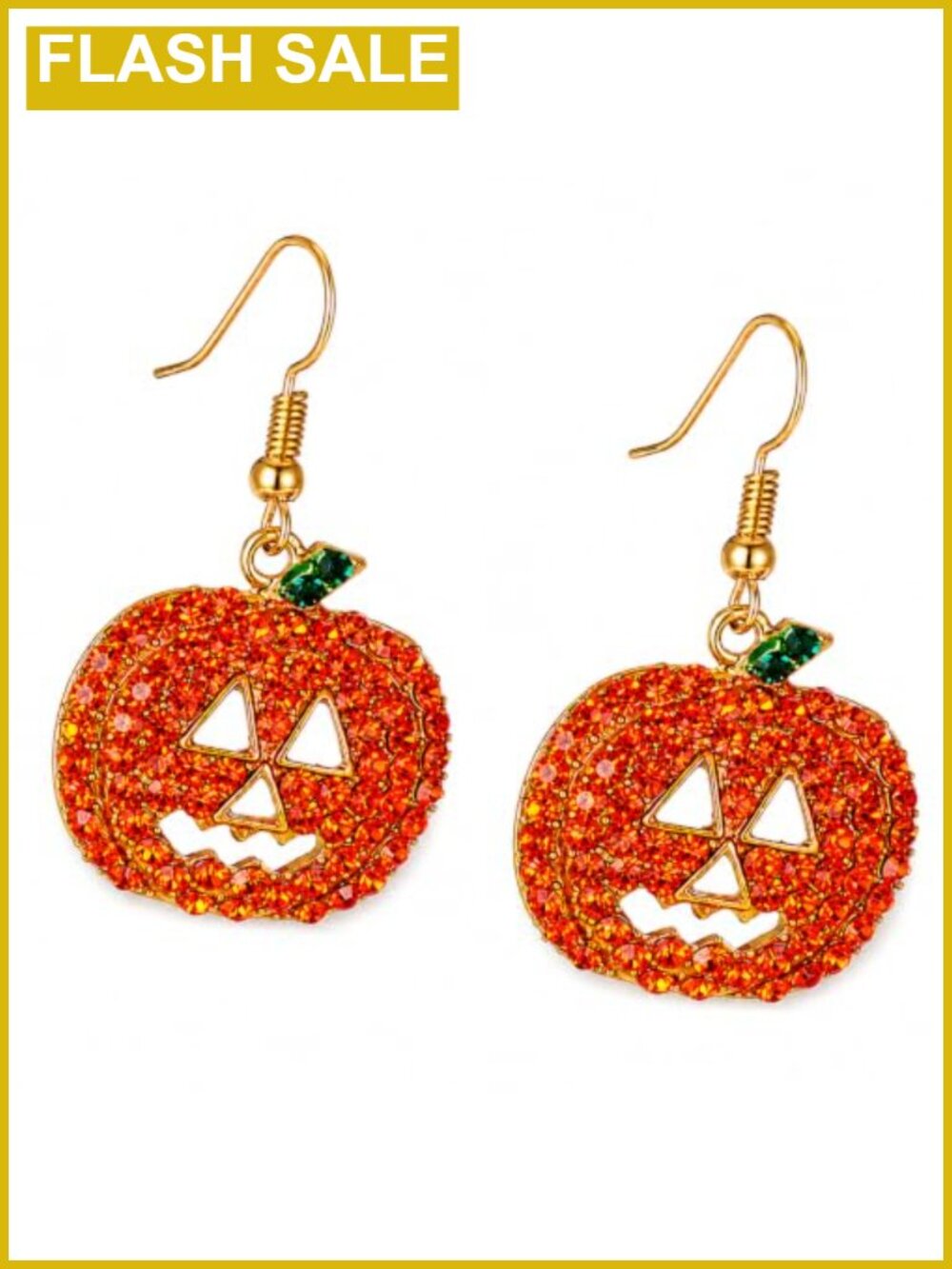 Pumpkin Dangle Earrings Acrylic Halloween Jewelry French Wire